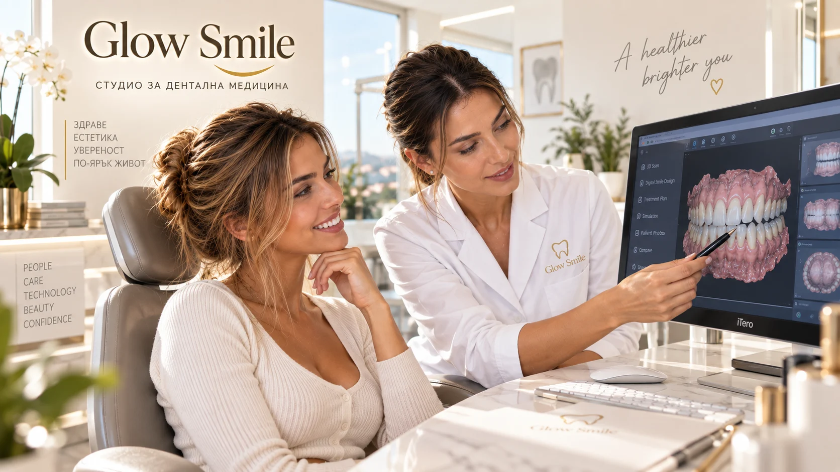 Консултация и обсъждане на грижата за усмивката в Glow Smile