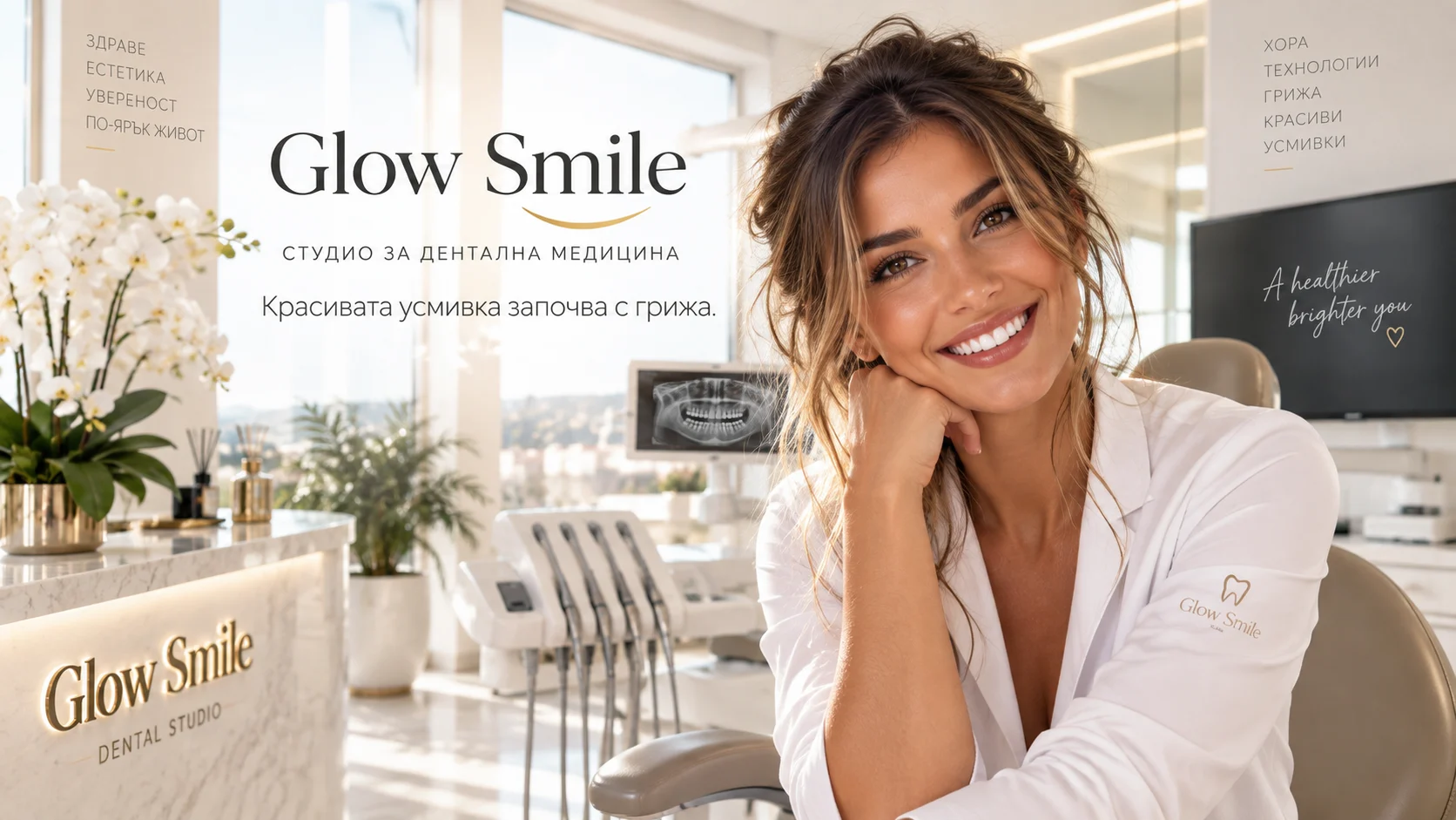 Glow Smile — Студио за дентална медицина. Красивата усмивка започва с грижа.